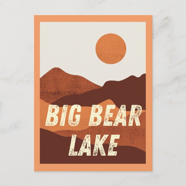 Postal Big Bear Lake, California Mountains Postcard (Anverso)