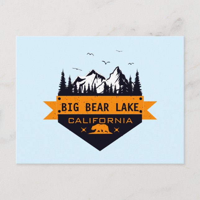 Postal Big Bear Lake California - Nombre personalizado (Anverso)
