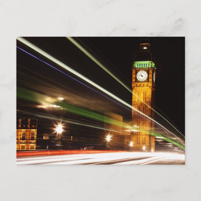 Postal Big Ben de noche (Anverso)