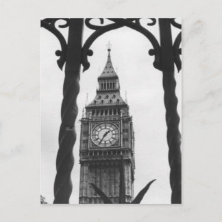 Postal Big Ben en blanco y negro