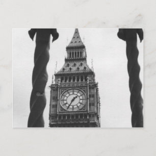 Postal Big Ben en blanco y negro