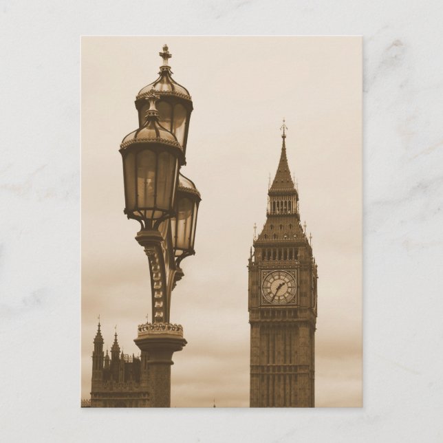 Postal Big Ben en el fondo - Postcard (Anverso)