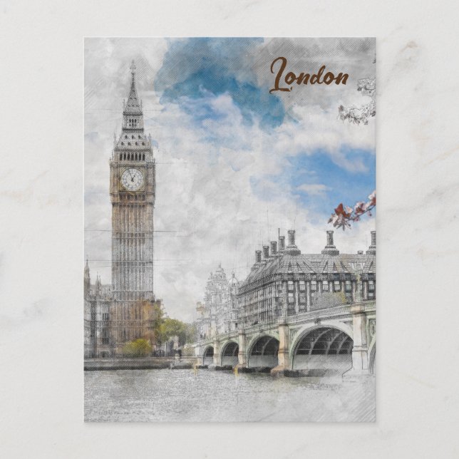 Postal Big Ben London Reino Unido Postcard (Anverso)