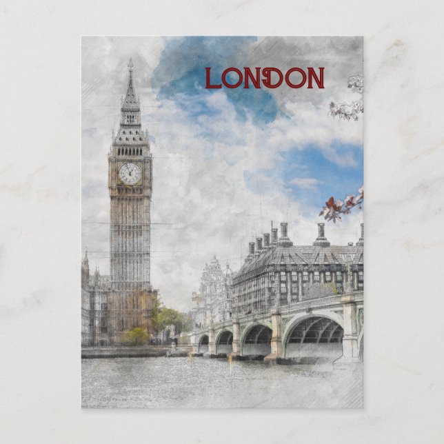 Postal Big Ben London Reino Unido Postcard (Anverso)