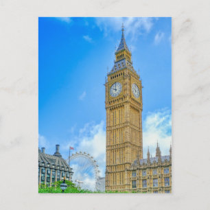 Postal Big Ben London Westminster UK Postcard