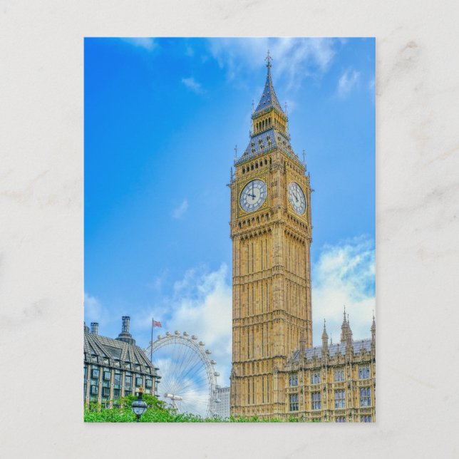Postal Big Ben London Westminster UK Postcard (Anverso)