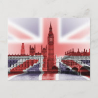 Big Ben Londres y bandera de Union Jack