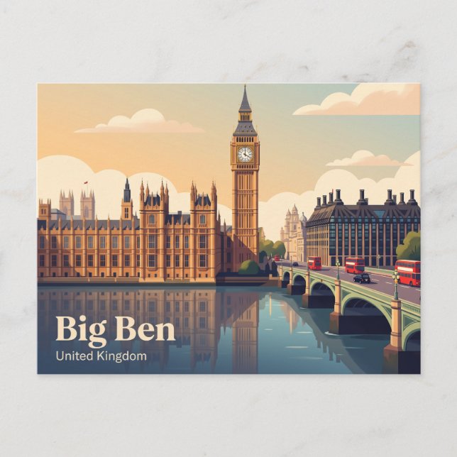 Postal Big Ben Reino Unido (Anverso)