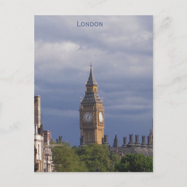 Postal Big Ben, torres de reloj - Londres (Anverso)