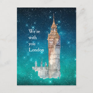 Postal Big Ben Watercolor London Solidarity