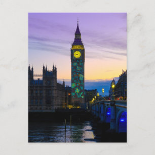 Postal "Big Ben" Westminster, London UK Postcard