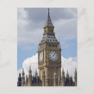Postal Big Ben y Casas del Parlamento, Londres,