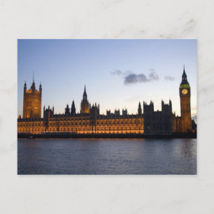 Postal Big Ben y las Casas del Parlamento en la ciudad