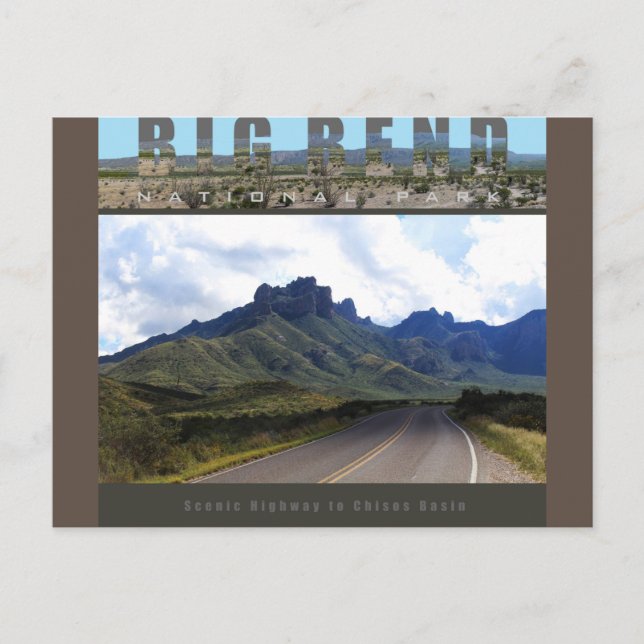 Postal BIG BEND NAT’L PARK-Texas-The Basin- (Anverso)