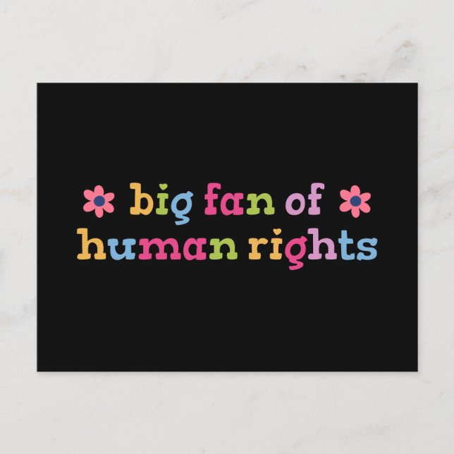 Postal Big fan of human rights (Anverso)