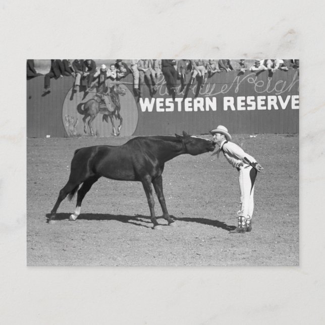 Postal Big Horse Kiss, 1940 (Anverso)