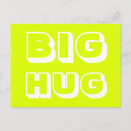 Postal Big Hug, blanco de caracter