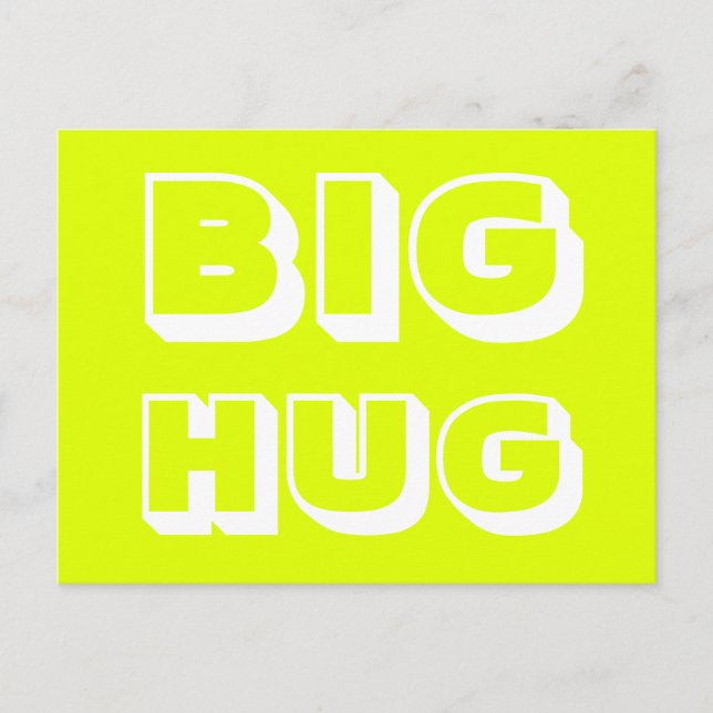 Postal Big Hug, blanco de caracter (Anverso)