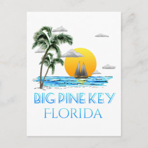 Postal Big Pine Key Florida Keys Navegando a Vela