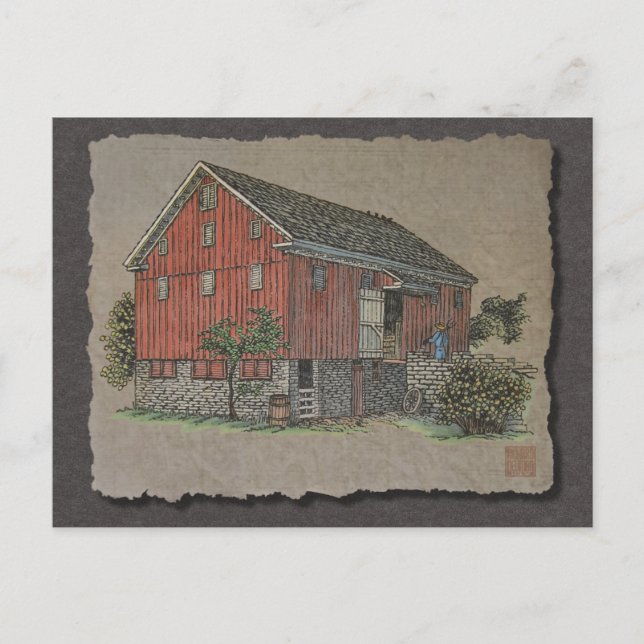 Postal Big Red Bank Barn (Anverso)