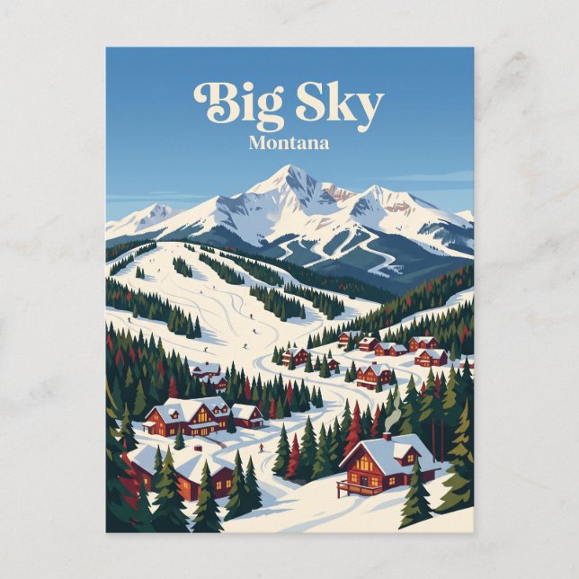 Postal Big Sky Montana, EE. UU. (Anverso)