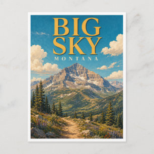 Postal Big Sky Montana Lone Mountain GeoSaga
