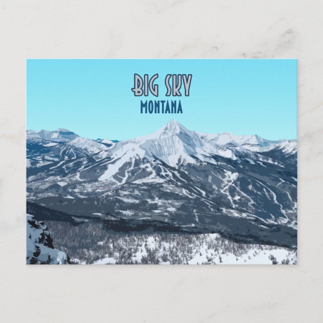 Postal Big Sky Montana Vintage (Anverso)