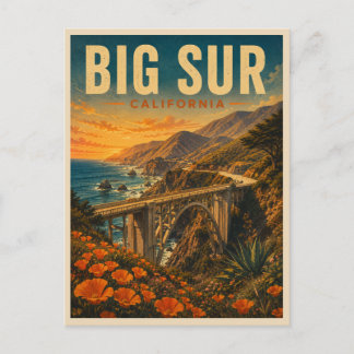 Postal Big Sur California Puente Bixby
