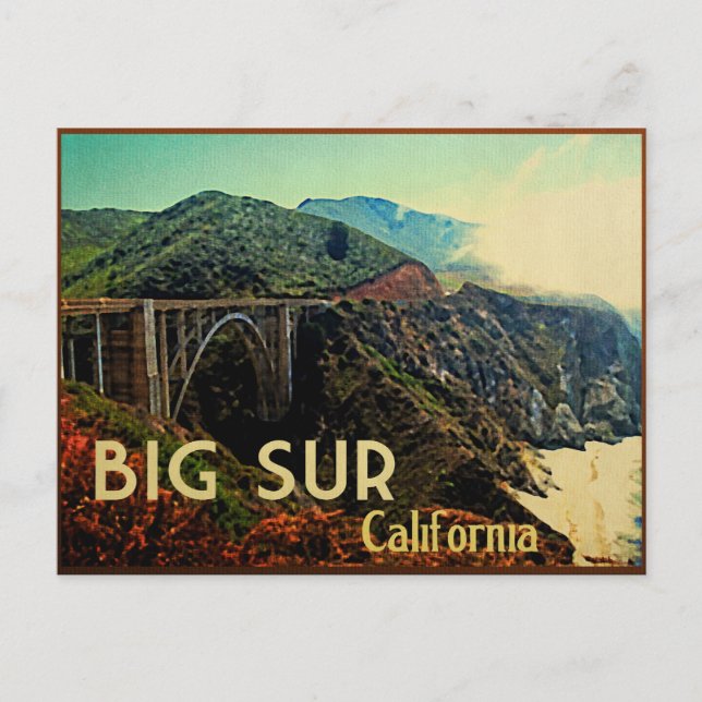 Postal Big Sur California Vintage (Anverso)