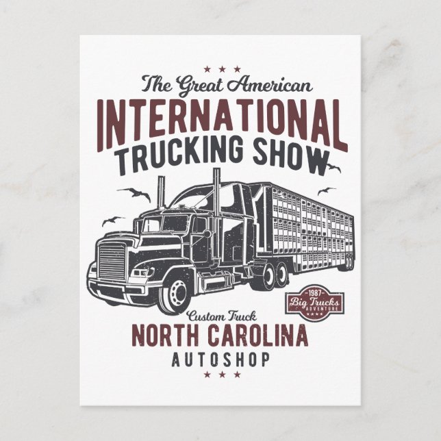 Postal Big Truck Truck Show North Carolina Auto Shop (Anverso)