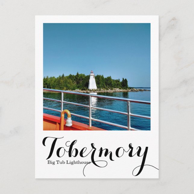 Postal Big Tub Lighthouse Tobermory Ontario Canadá (Anverso)