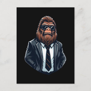 Postal Bigfoot Businessman - Guay Funny Sasquatch