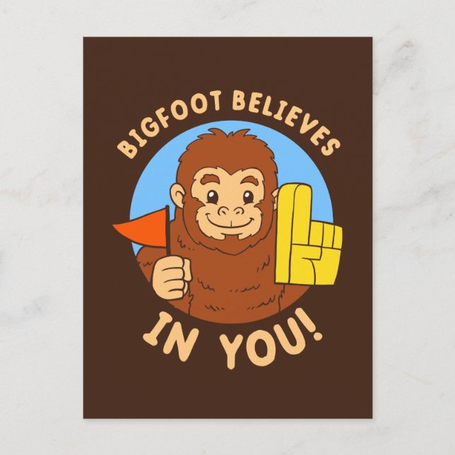 Postal Bigfoot Cree en ti (Anverso)