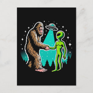 Postal Bigfoot Meets Alien