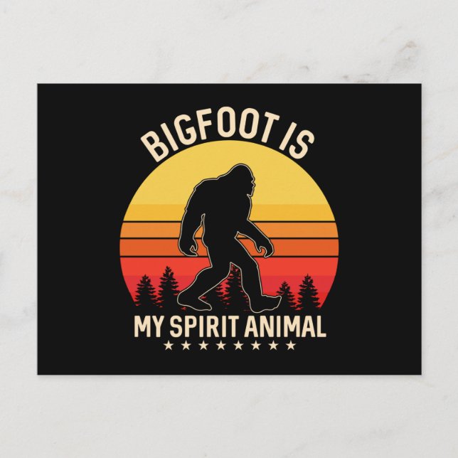 Postal Bigfoot my Spirit Animal | Bigfoot Retro (Anverso)