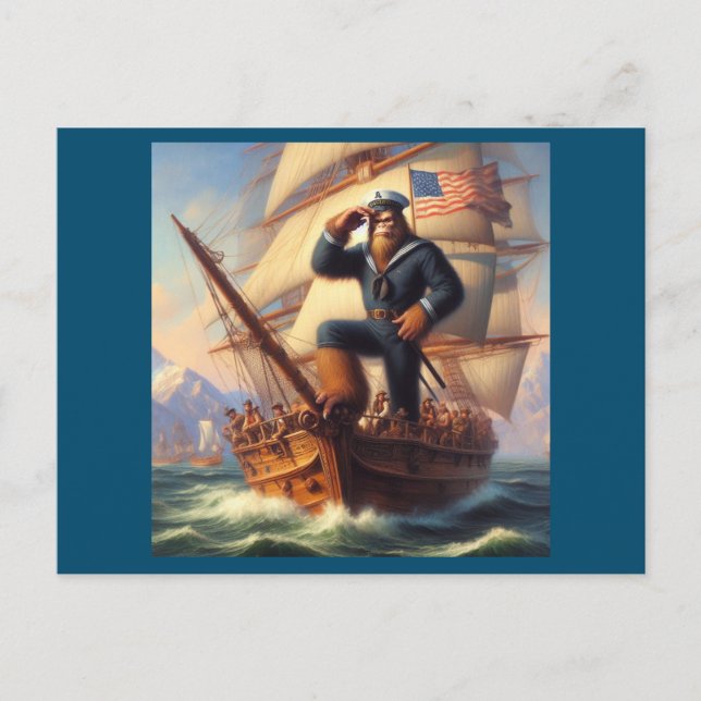 Postal Bigfoot Sailor (Anverso)