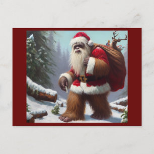 Postal Bigfoot Santa Claus