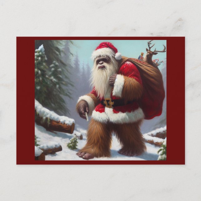 Postal Bigfoot Santa Claus (Anverso)