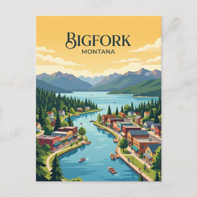 Postal Bigfork, Montana (Anverso)