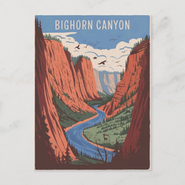 Postal Bighorn Canyon Vintage (Anverso)