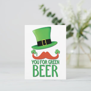 Postal bigote bigote para la cerveza verde jengibre bigot