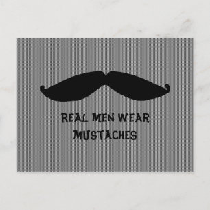 Postal Bigote con dicho divertido