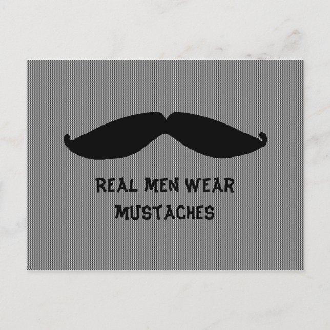 Postal Bigote con dicho divertido (Anverso)