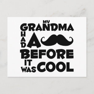 Postal bigote de la abuela