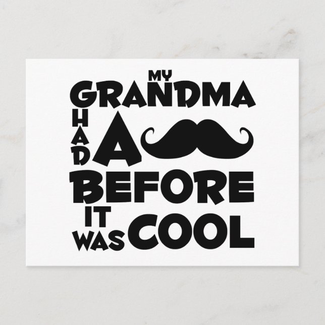Postal bigote de la abuela (Anverso)