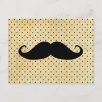 Bigote negro divertido en lunares del amarillo del