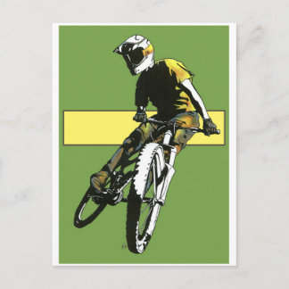 Postal Biker1 - Verde/Amarillo