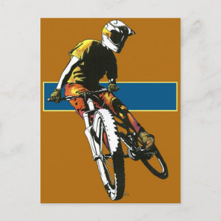Postal Biker2 -Naranja/azul