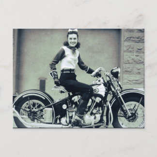 Postal Biker Babe
