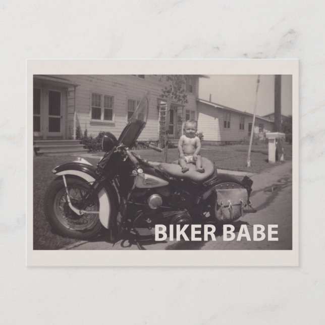 Postal biker babe (Anverso)